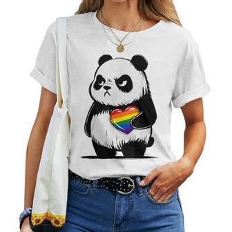 Grumpy Panda Lgbtq Pride Mese Maglietta da donna - Novitaregali