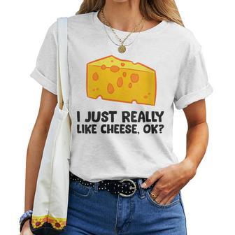 Me Gusta Mucho El Queso ¿Vale Queso Divertido Cuello Camiseta de mujer - Regaloses