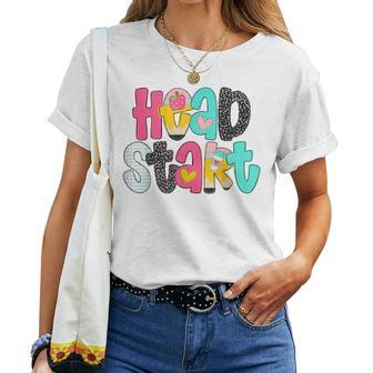 Head Start Team Homeschool Teacher Headstart Back To School Women T-shirt | Mazezy