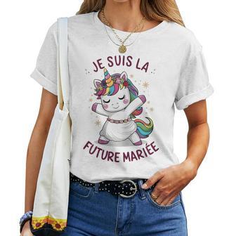 Jeuis La Future Mariée Mariage Licorne T-shirt femme - Cadeauxyz