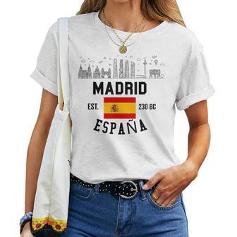Madrid España Banderaouvenir Españakyline Hombres Es Camiseta de mujer - Regaloses