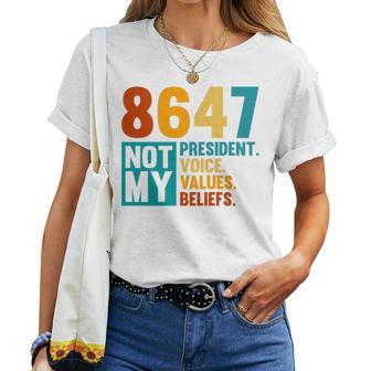 Not My President 8647 Anti-Trump Political Protest Tri-Blend Women T-shirt | Mazezy