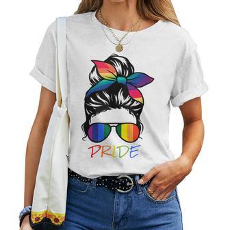 Orgullo Gay Desordenado Bollo Arco Iris Gafas Deol Lgbtq Es Orgullo Gay In Mangas Camiseta de mujer - Regaloses