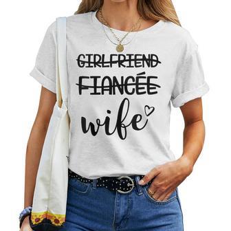 Para Novia Prometida Esposa Para Novia Despedida Deoltera Cuello Camiseta de mujer - Regaloses