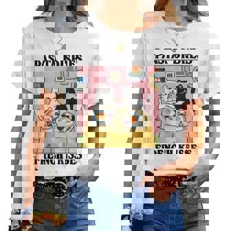 Plats De Pâtes French Kissespaghetti Cat Dîner Romantique T-shirt femme - Cadeauxyz