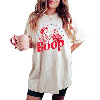 4Th Of July Boop Woman Bald Eagle Patriotic Men Women's Oversized Comfort T-shirt - Thegiftio UK