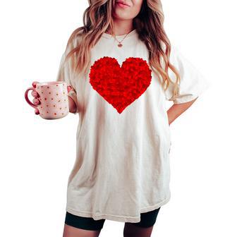 Cœur Rouge Pour Laaint-Valentin Pour Petite Amie Lui Elle T-shirt oversize confortable pour femme - Cadeauxyz