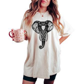 Elefant Yoga Elefant Mandala Chakra Tribal Donna T-shirt comoda oversize da donna - Novitaregali
