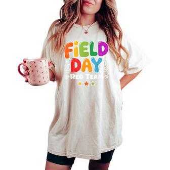 Field Day Red Team Kids Boys Girls Teacher Field Day Games Women's Oversized Comfort T-shirt - Thegiftio UK