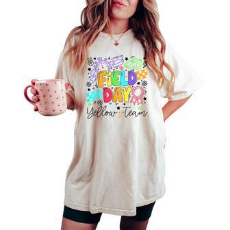 Field Day Yellow Team For Teacher Kids Field Day Games Women's Oversized Comfort T-shirt - Thegiftio UK
