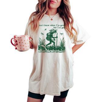 Frog Dont Know Where Im Going But Im Gay Lgbtq Women Women's Oversized Comfort T-shirt - Monsterry