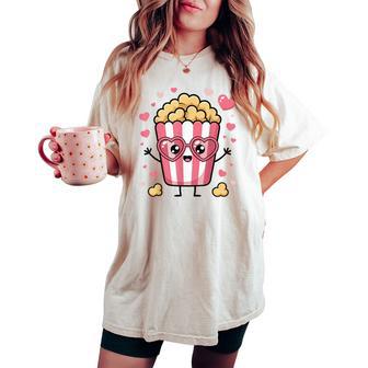 Popcorn For Girls Popcorn Lover Women's Oversized Comfort T-shirt - Thegiftio UK