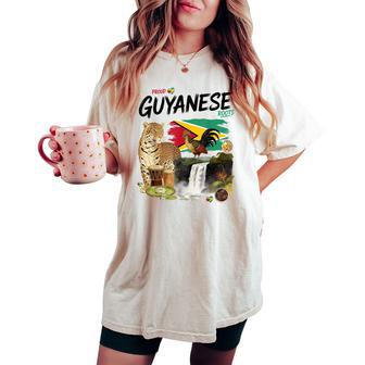 Guyanese Roots Outfit Idea For & Guyana Flag Women's Oversized Comfort T-shirt - Thegiftio UK