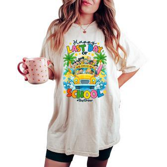 Happy Last Day Of School Bus Driver For Kids Women's Oversized Comfort T-shirt - Thegiftio UK