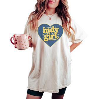 Indianapolis Retro Girl Throwback Indy Girls Women's Oversized Comfort T-shirt - Thegiftio UK