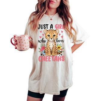 Just A Girl Who Loves Cheetahs Women's Oversized Comfort T-shirt - Thegiftio UK