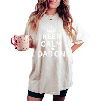 Keep Calm And Dab On Pink Women's Oversized Comfort T-shirt | Seseable UK