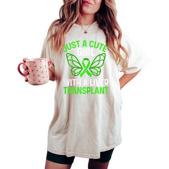 Liver Recipient Girl Just A Girl With A Liver Transplant Women's Oversized Comfort T-shirt - Thegiftio UK