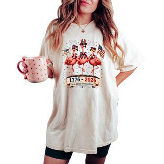Patriotic Flamingo 250 Years American Spirit Women's Oversized Comfort T-shirt - Thegiftio UK