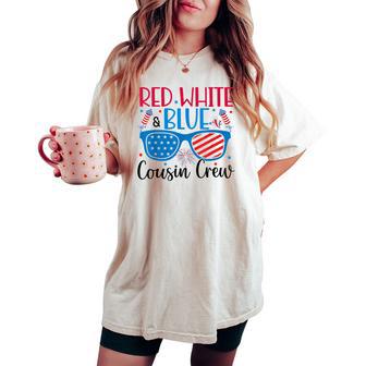 Red White & Blue Cousin Crew 4Th Of July Independence Day For Kids Men Women's Oversized Comfort T-shirt - Thegiftio UK