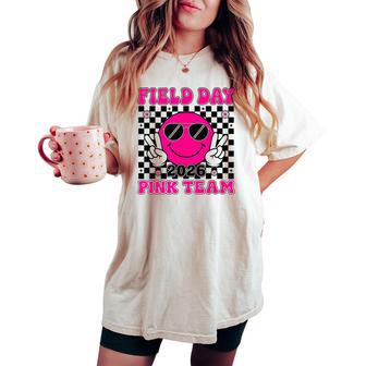School Field Day Pink Team Teacher Kids Field Day 2026 Women's Oversized Comfort T-shirt - Thegiftio UK