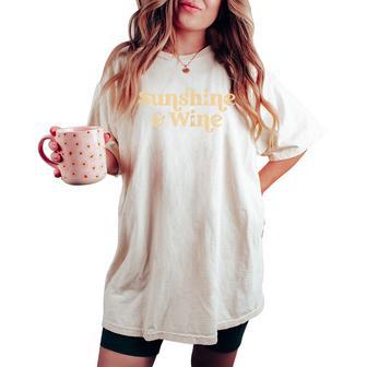 Sunshine And Wine Summertime Drinking Women's Oversized Comfort T-shirt | Mazezy