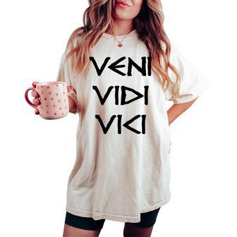 Veniidiici Giulio Cesare Antica Roma Roma T-shirt comoda oversize da donna - Novitaregali