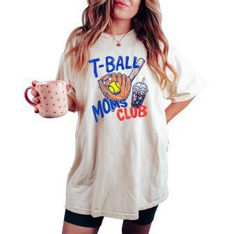 Vintage Tball Mom Softball T-Ball Mama Mom Life Women's Oversized Comfort T-shirt - Thegiftio