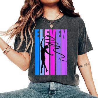 11° Ritmica Di Ginnastica Di Compleanno Rosa Twirling Ribbon Per Ragazze T-shirt comoda oversize da donna - Novitaregali