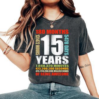 15 ° Compleanno 15 Anni Ragazzi Ragazze Bambini Festa T-shirt comoda oversize da donna - Novitaregali