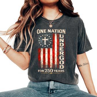 250 Year Usa American Flag Christian Anniversary 4Th Of July Women's Oversized Comfort T-Shirt - Monsterry UK