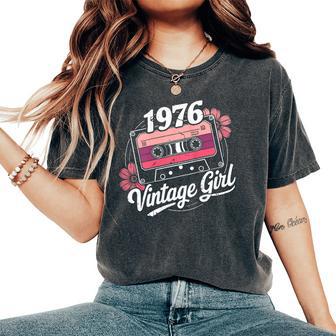50 Años Intage 1976 Cumpleaños 50 Retro 1976 In Mangas Camiseta extragrande cómoda para mujer - Regaloses