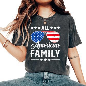 All American Family 4Th Of July Patriotic Usa Matching For Kids Men Women's Oversized Comfort T-Shirt - Thegiftio UK
