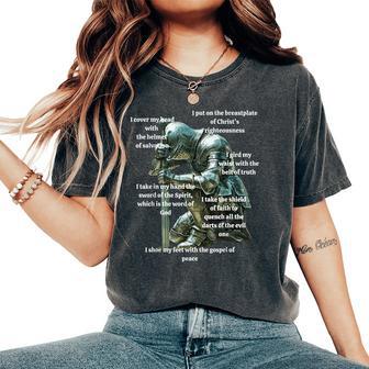 Armor Of God Christian Shield Of Faith Women's Oversized Comfort T-Shirt - Thegiftio UK