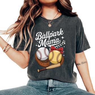 Ballpark Mama Baseball Softball Mom Sports Mother's Day Mom Women's Oversized Comfort T-Shirt - Thegiftio UK