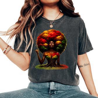 Black Girl Magic Afro Melanin Queen African American Women Women's Oversized Comfort T-Shirt - Thegiftio UK