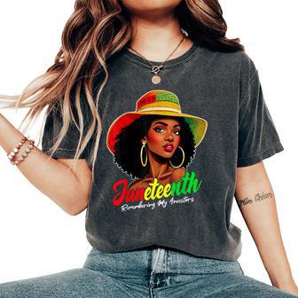 Black Junenth 1865 Remembering My Ancestors Women's Oversized Comfort T-Shirt - Thegiftio UK