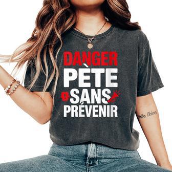 Blague Peter Humour Beauf Caca Pèteans Prévenir Prout T-shirt oversize confortable pour femme - Cadeauxyz