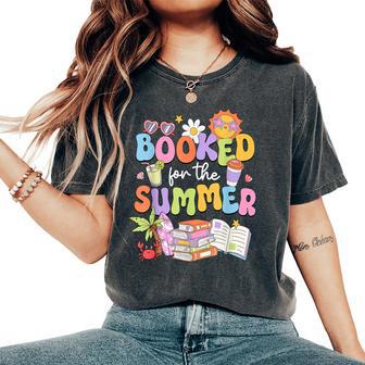 Booked For The Summer Book Reading Girls Women Women's Oversized Comfort T-Shirt - Thegiftio UK