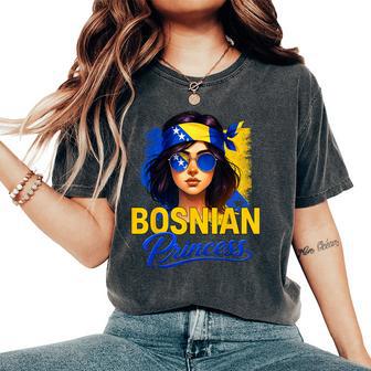 Bosnian Princess Girl Cute Bosnia Flag Pride Kids Women's Oversized Comfort T-Shirt - Thegiftio UK