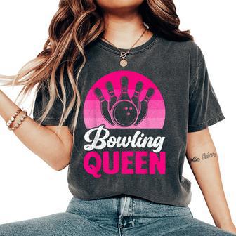 Bowling Queen Girl Divertentequadra Bowlerport Da Donna T-shirt comoda oversize da donna - Novitaregali