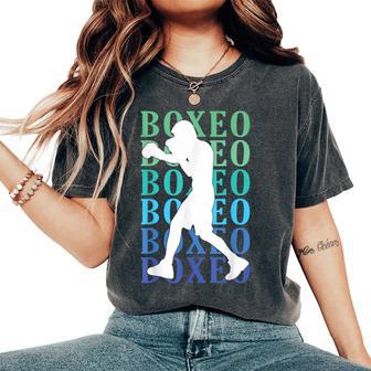 Boxeo Me Llama Boxing Boxeador Atleta Chico Niño Retro Camiseta extragrande cómoda para mujer - Regaloses