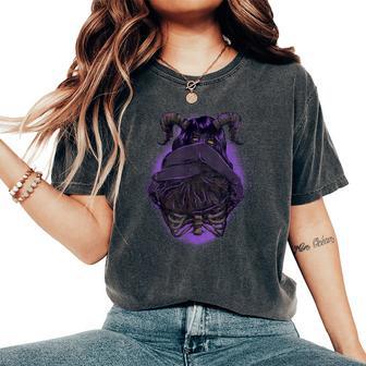 Camiciaatanicaatana Diavolo Goth Ragazzatregoneria Occultatrega T-shirt comoda oversize da donna - Novitaregali