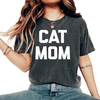 Cat Mom Divertido Diciendo Gato Dueño Lindo Gatos Amante Gato Camiseta extragrande cómoda para mujer - Regaloses