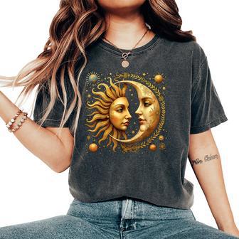 Celestial Moon And Sun Astrology Women's Oversized Comfort T-Shirt | Seseable UK