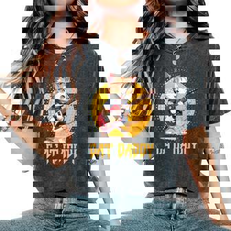 Chat Papa Drôle Chat Rock Musique Cadeau Homme Enfant T-shirt oversize confortable pour femme - Cadeauxyz