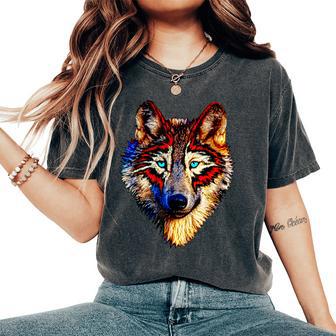 Chemise Pour Homme Et Motif Loup Indien T-shirt oversize confortable pour femme - Cadeauxyz