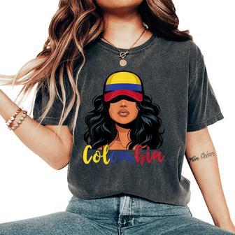 Colombian Girl Colombia Flag Proud Colombiana Women Women's Oversized Comfort T-Shirt - Thegiftio UK