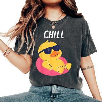Cool Duck Con Occhiali Daole Papi Chill Chillingull'acqua T-shirt comoda oversize da donna - Novitaregali