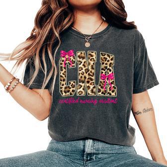 Coquette Cna Nurse Leopard Certified Nursing Assistant Women's Oversized Comfort T-Shirt | Mazezy